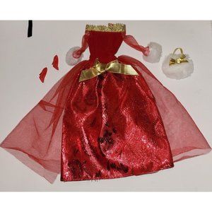 Vintage Barbie Doll Fashion Avenue 1997 Evening Outfit 18123 Red Long Gown set